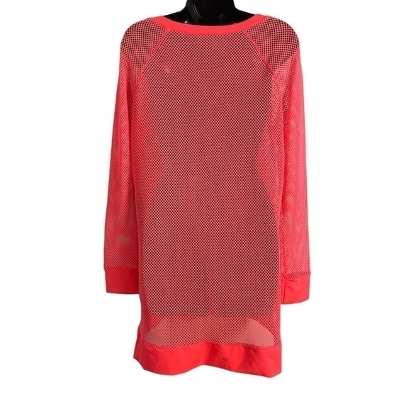 EUC La Vie En Rose Aqua swimsuit coverup, mesh, bright coral, O/S - Picture 6 of 13